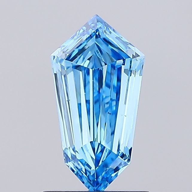 Loose Diamond - SHIELD 0.95ct Fancy Vivid Blue VS1: Loose Diamond - SHIELD 0.95ct Fancy Vivid Blue VS1 Source: This is a real non-mined Diamond that has been grown in a lab Shape: SHIELD Carats: 0.95 Color: Fancy Vivid Blue Certification: IGI Video: