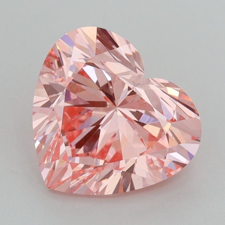 Loose Diamond - HEART 3.01ct Fancy Vivid Pink VS2: Loose Diamond - HEART 3.01ct Fancy Vivid Pink VS2 Source: This is a real non-mined Diamond that has been grown in a lab Shape: HEART Carats: 3.01 Color: Fancy Vivid Pink Certification: IGI Video: