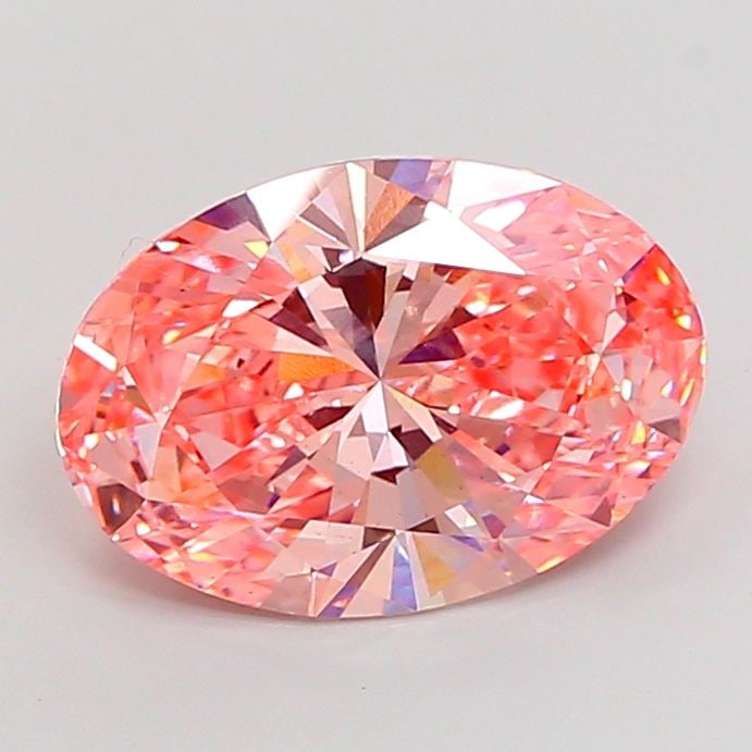 Loose Diamond - OVAL 6.01ct Fancy Vivid Pink VS2: Loose Diamond - OVAL 6.01ct Fancy Vivid Pink VS2 Source: This is a real non-mined Diamond that has been grown in a lab Shape: OVAL Carats: 6.01 Color: Fancy Vivid Pink Certification: IGI Video: