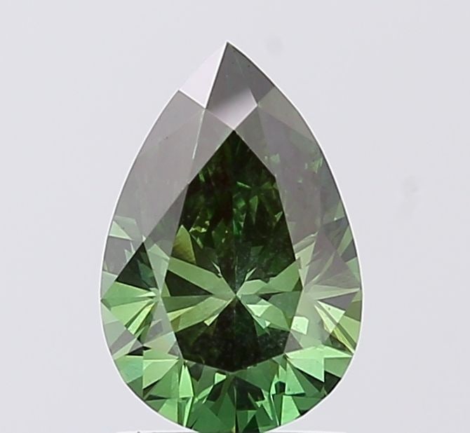 Loose Diamond - PEAR 1.49ct Fancy Vivid Green VS1: Loose Diamond - PEAR 1.49ct Fancy Vivid Green VS1 Source: This is a real non-mined Diamond that has been grown in a lab Shape: PEAR Carats: 1.49 Color: Fancy Vivid Green Certification: IGI Video: