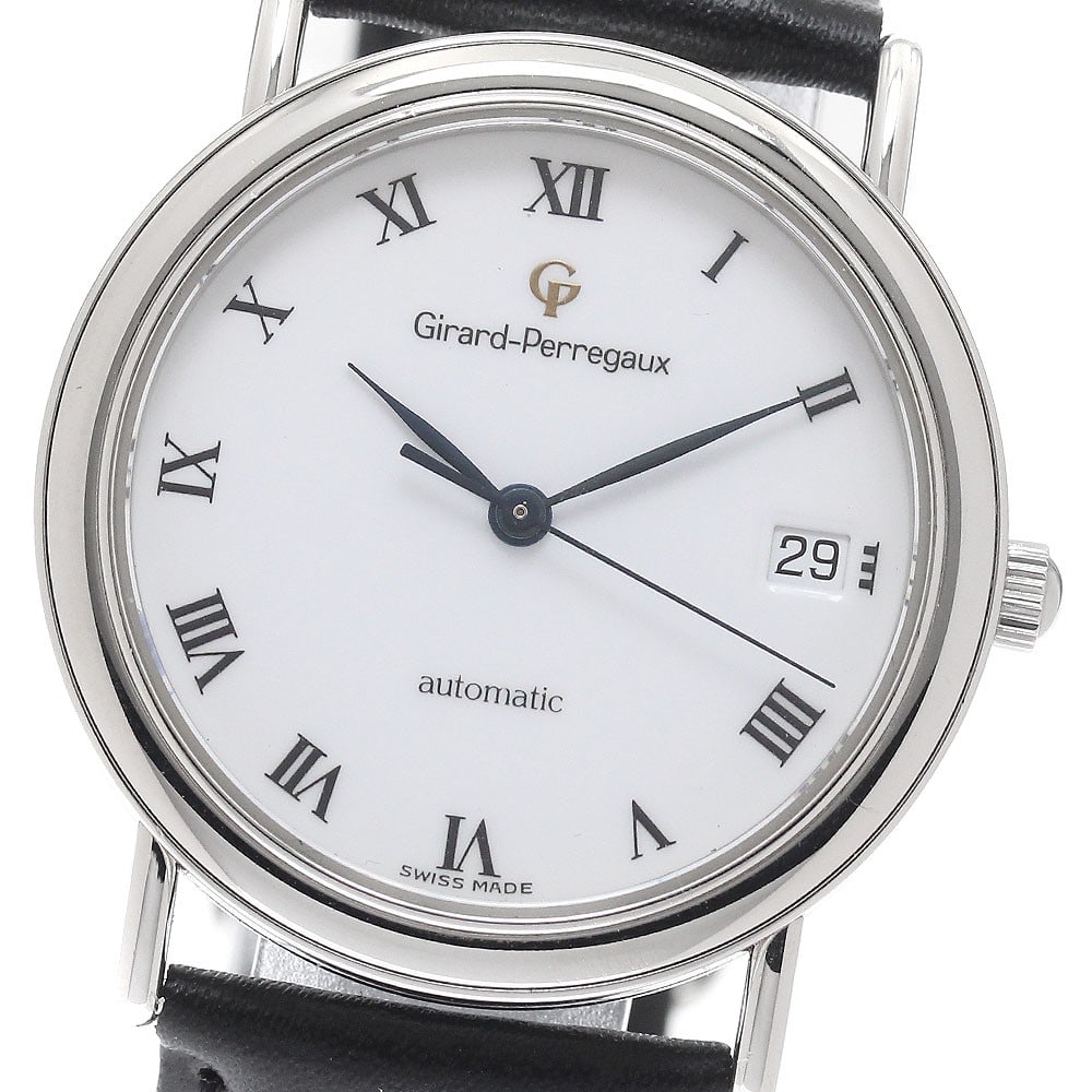 Girard Perregaux Classic 4797 Automatic Date Wristwatch: Girard Perregaux Classic 4797 Automatic Date Wristwatch This Girard Perregaux Classic Date men's wristwatch features a stainless steel case paired with an unused aftermarket leather strap and buckle. 