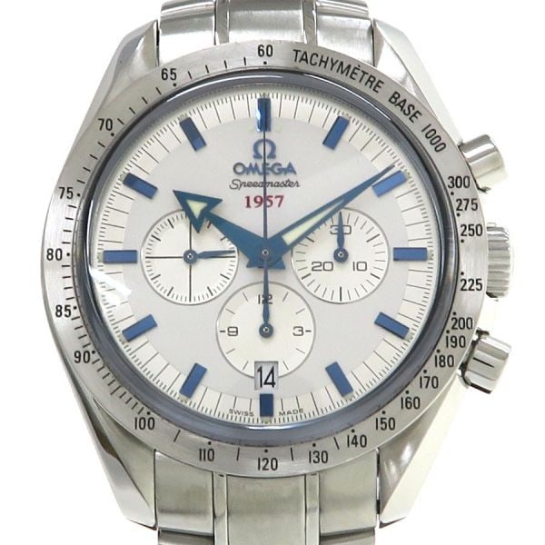 OMEGA Broad Arrow Co-Axial Men's Wristwatch: OMEGA Broad Arrow Co-Axial Men's Wristwatch This is an OMEGA Speedmaster Broad Arrow Co-Axial men's wristwatch, model 321.10.42.50.02.001. Crafted in Switzerland, this pre-owned timepiece combines cla