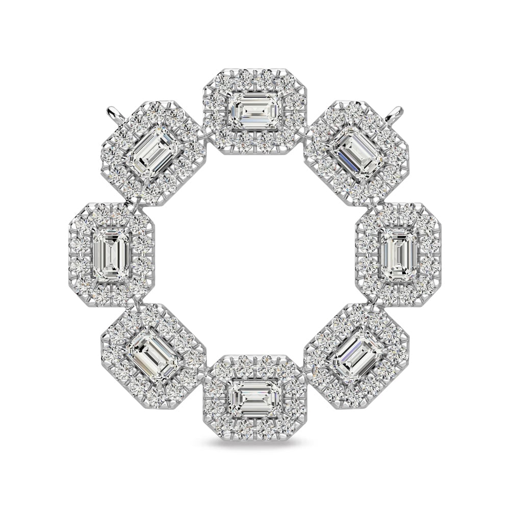 14K White Gold Diamond 1 1/2 Ct.Tw Fashion Necklace: 14K White Gold Diamond 1 1/2 Ct.Tw Fashion Necklace 14k White Gold Stone Color: G-h Stone Clarity: Si Unless otherwise specified, pendants that include a chain are paired with our standard 18-inch len