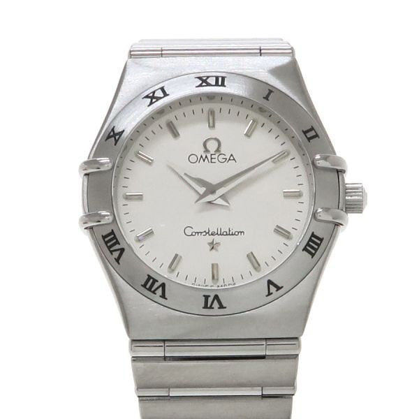 Omega Constellation SM 25.5mm Quartz Womens Stainless Steel Watch: Omega Constellation SM 25.5mm Quartz Womens Stainless Steel Watch This Omega Constellation SM women's wristwatch features a 25.5mm stainless steel case and a simple white dial, offering a clean and el