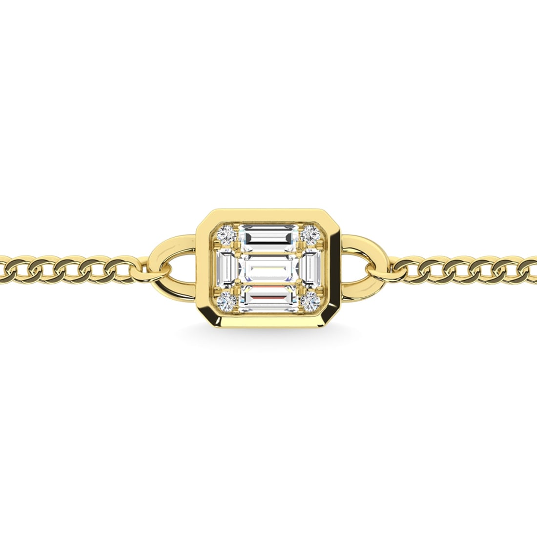 14K Yellow Gold Diamond 1/6 Ct.Tw. Cuban Bracelet: 14K Yellow Gold Diamond 1/6 Ct.Tw. Cuban Bracelet 14k Yellow Gold Stone Color: G-h Stone Clarity: I1 This item may take 2-5 weeks for shipping. PLEASE NOTE: Framed, Large, or heavy items do not have s