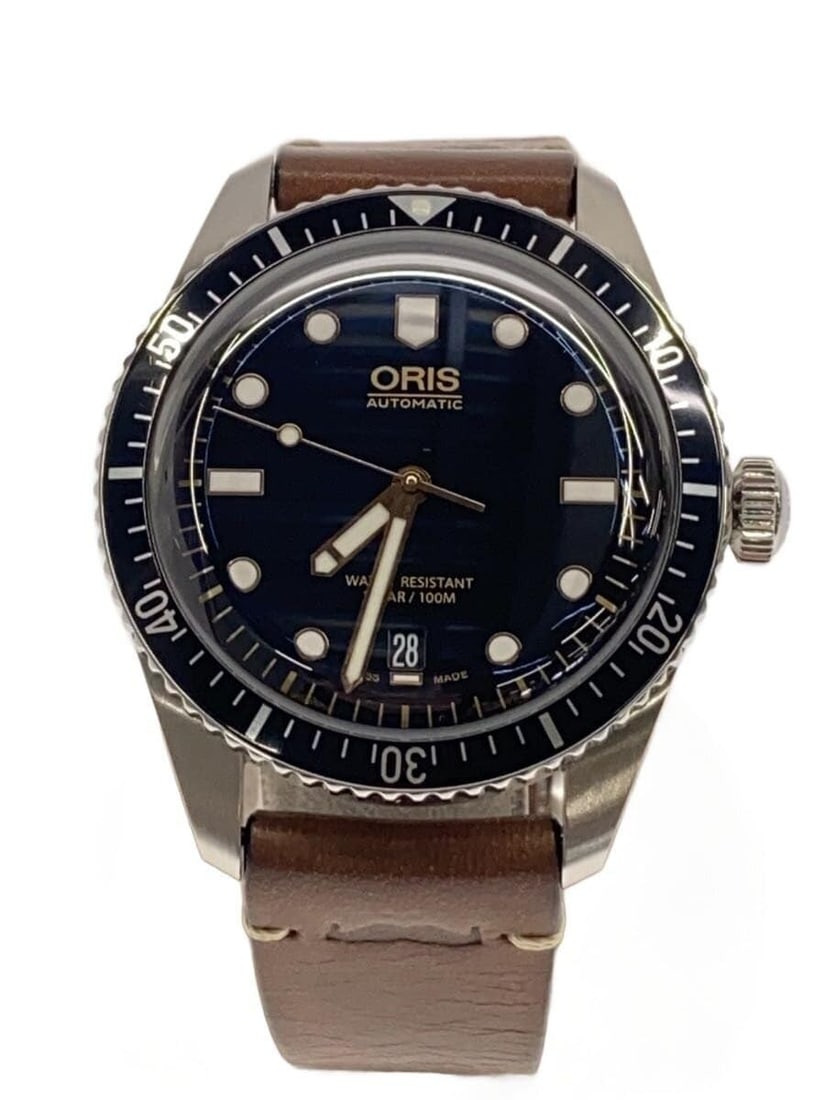 ORIS Divers Sixty-Five Automatic Leather Wristwatch (1 of 6)