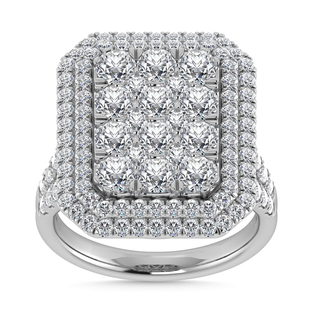 Diamond 3 Ct.Tw. Engagement Ring in 14K White Gold: Diamond 3 Ct.Tw. Engagement Ring in 14K White Gold 14k White Gold Stone Color: G-h Stone Clarity: Si1 Each ring is presented in standard size 6.5. Complimentary resizing is available between sizes 510