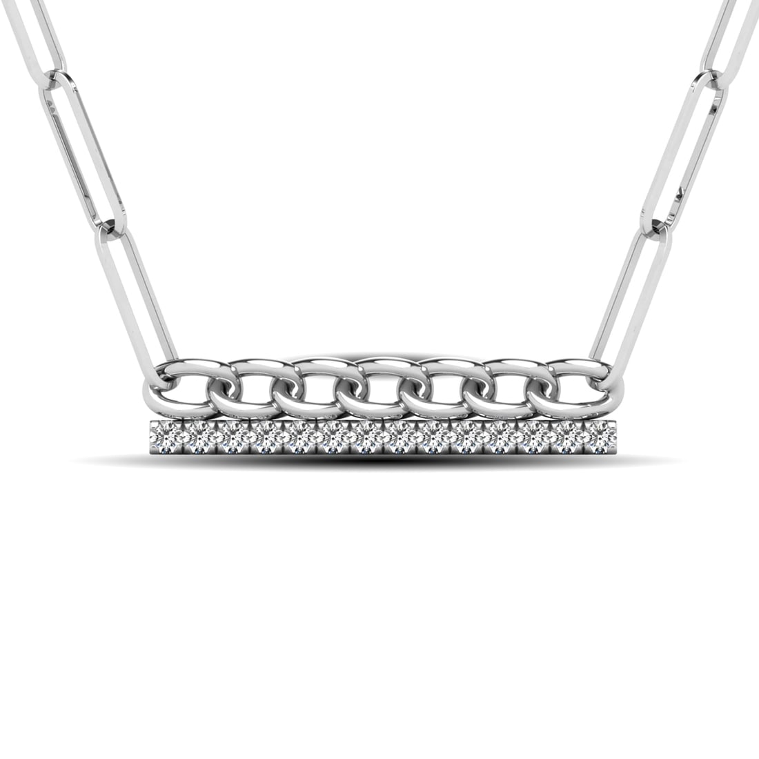 Diamond 1/5 Ct.Tw. Fashion Pendant in 10K White Gold: Diamond 1/5 Ct.Tw. Fashion Pendant in 10K White Gold 10k White Gold Stone Color: H-i Stone Clarity: I2 Unless otherwise specified, pendants that include a chain are paired with our standard 18-inch le