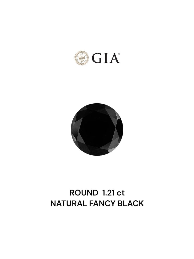 Loose Diamond - ROUND 1.21ct Fancy Black VVS2