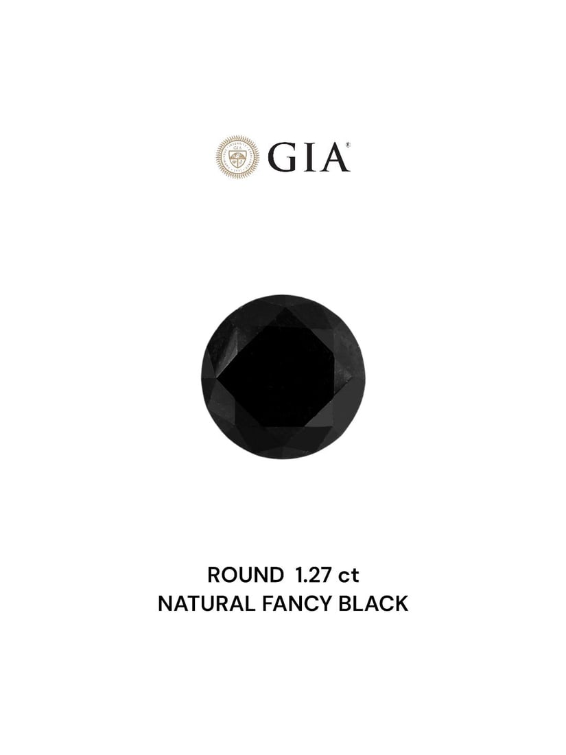 Loose Diamond - ROUND 1.27ct Fancy Black VVS2