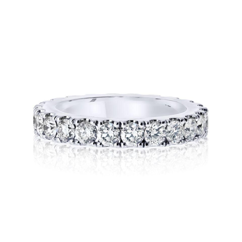 Platinum Eternity Band With 2.00ct Round Diamonds By Graff 3.5mm Wide