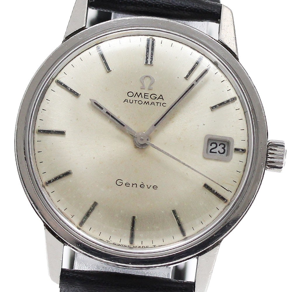 Omega Geneve Date Automatic Stainless Steel Men's Watch 166.002 (1 of 8)