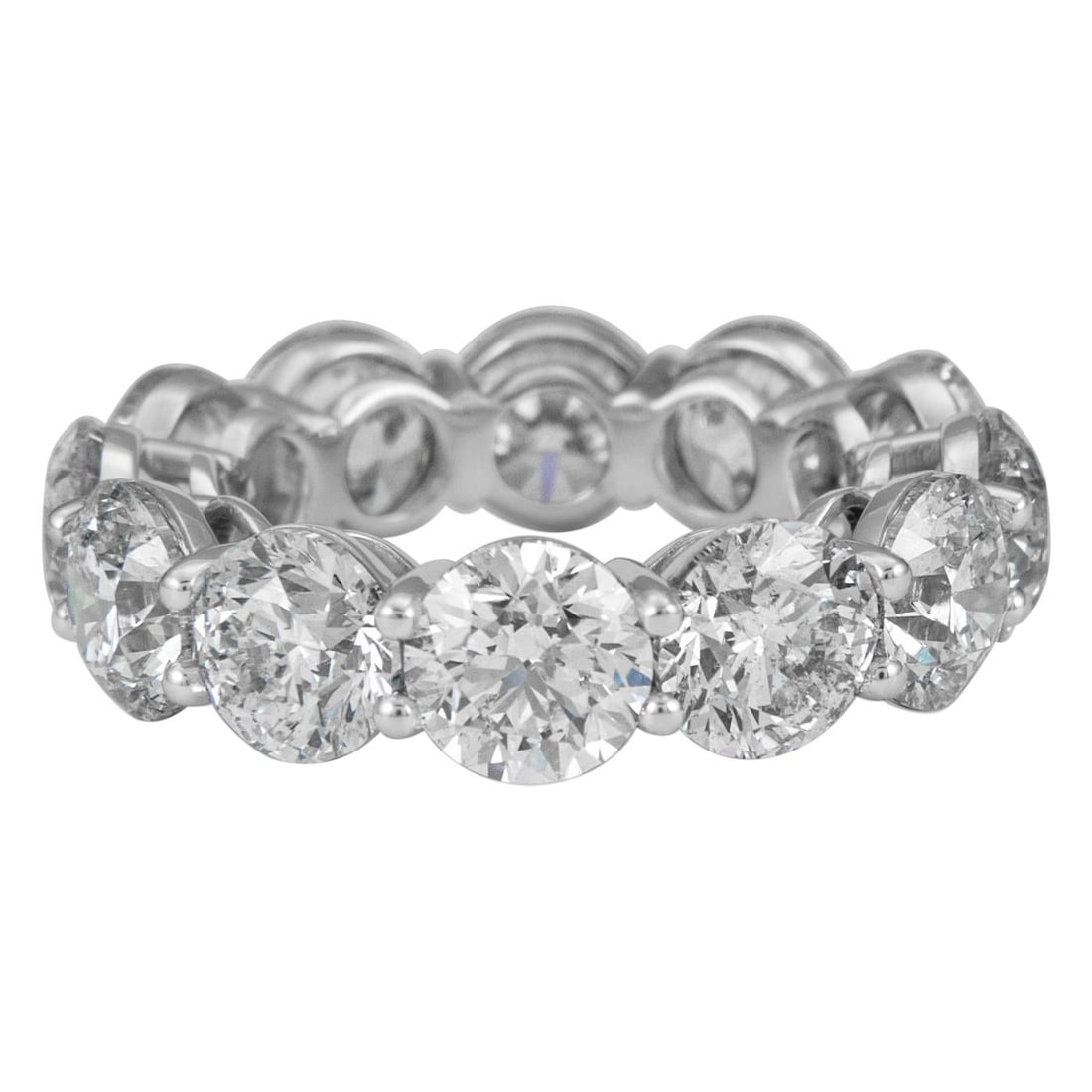 12.03ct Round Diamond Eternity Band 18k White Gold: 12.03ct Round Diamond Eternity Band 18k White Gold This stunning 12.03 ct Round Diamond Eternity Band is crafted in luxurious 18k white gold, showcasing 12 sparkling round brilliant diamonds with an a