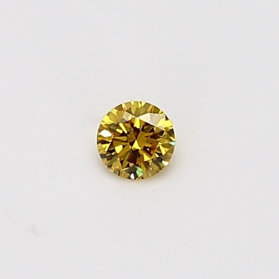 Loose Diamond - ROUND 0.11ct Orangey Yellow