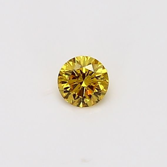 Loose Diamond - ROUND 0.14ct Orangey Yellow