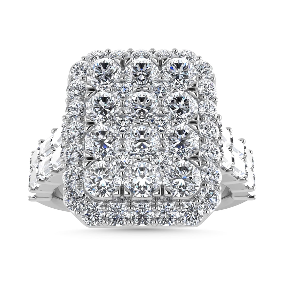 Diamond 2 Ct.Tw. Engagement Ring in 14K White Gold: Diamond 2 Ct.Tw. Engagement Ring in 14K White Gold 14k White Gold Stone Color: G-h Stone Clarity: Si1 / I1 Each ring is presented in standard size 6.5. Complimentary resizing is available between size