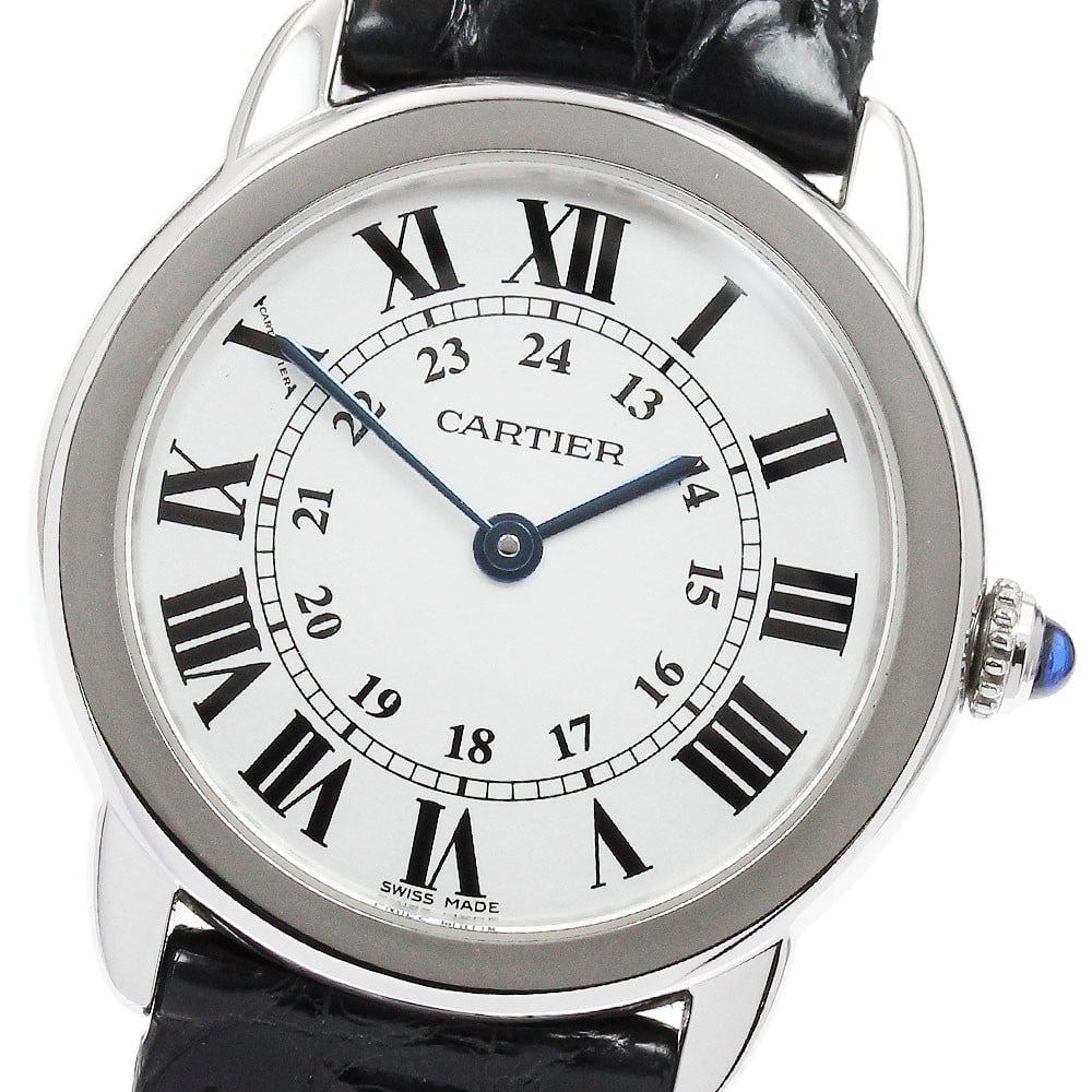 Cartier Ronde Solo SM Women's Quartz Wristwatch W6700155: Cartier Ronde Solo SM Women's Quartz Wristwatch W6700155 Cartier Ronde Solo SM quartz women's wristwatch in pre-owned condition. Swiss-made and designed for women, this watch is identified as model W6