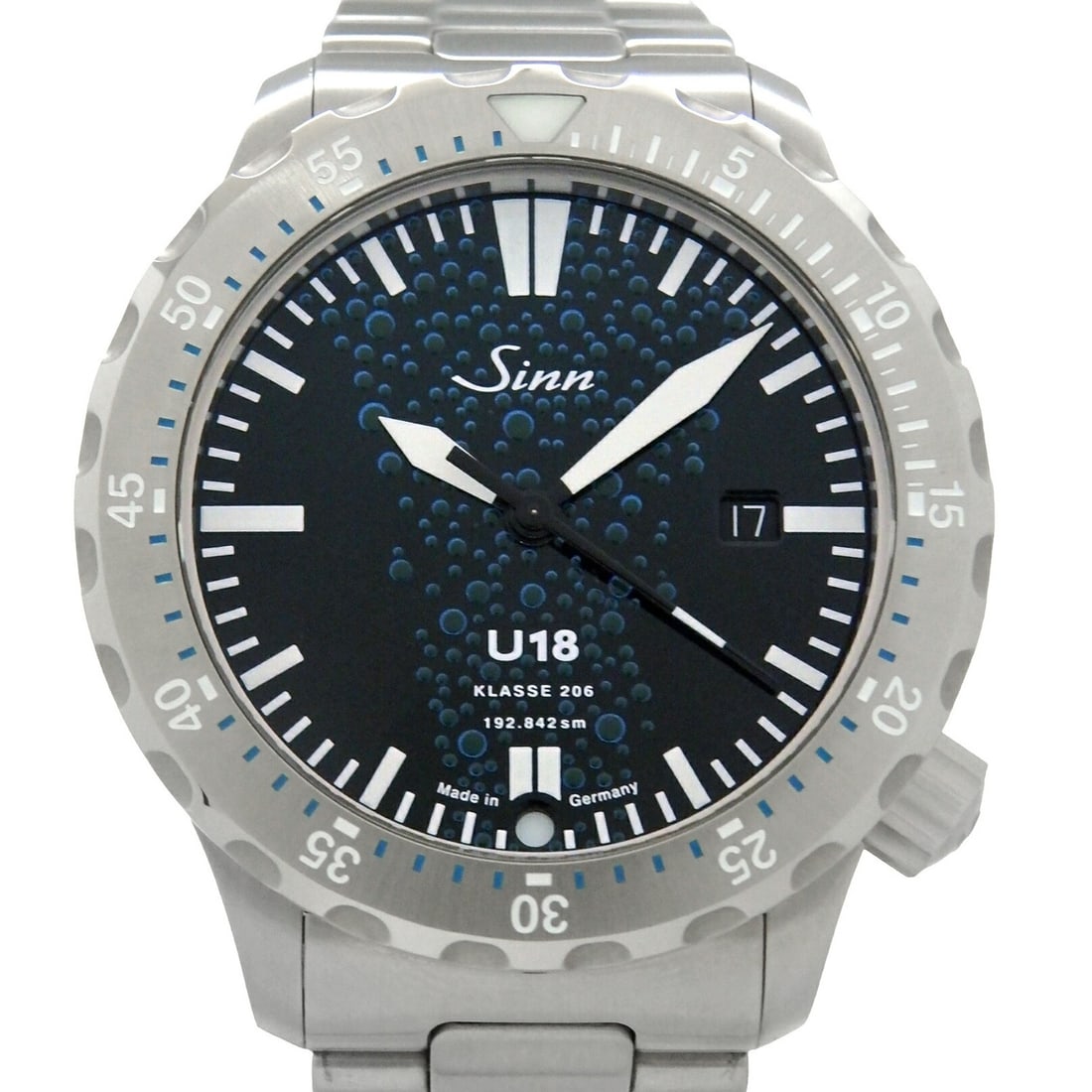Sinn U18 Steel Limited Edition Men's Wristwatch: Sinn U18 Steel Limited Edition Men's Wristwatch This Sinn U18 Limited Edition men's wristwatch features a case crafted from submarine U-Boat steel, offering exceptional durability and a distinctive ap