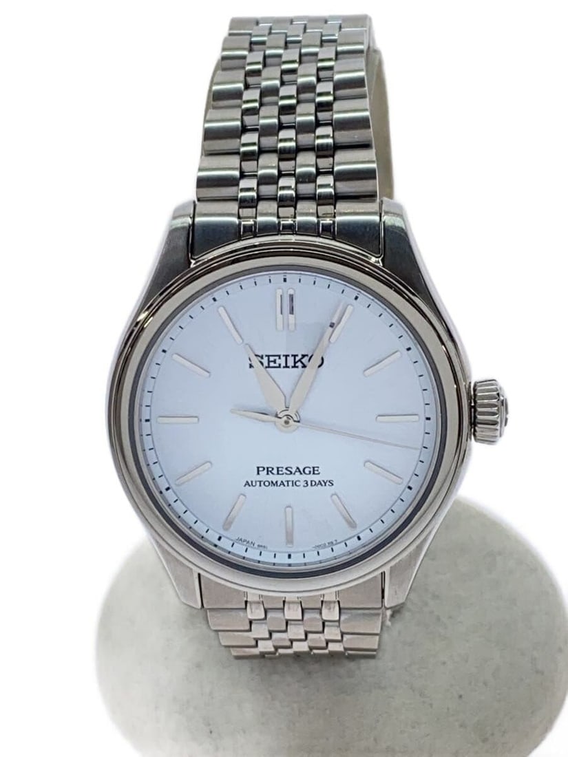 SEIKO Presage Stainless Steel Men's Wristwatch 6R51-00D0: SEIKO Presage Stainless Steel Men's Wristwatch 6R51-00D0 This SEIKO Presage 6R51-00D0 men's wristwatch features a stainless steel case and band, offering durability and a classic look. Made in Japan, 