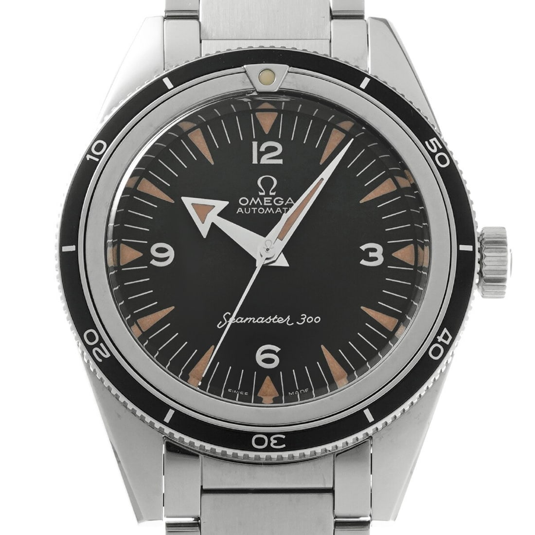 OMEGA Seamaster 300 1957 Trilogy Master Chronometer 234.10.39.20.01.001: OMEGA Seamaster 300 1957 Trilogy Master Chronometer 234.10.39.20.01.001 This is an OMEGA Seamaster 300 Master Chronometer 1957 Trilogy wristwatch designed for men. Made in Switzerland, this pre-owned 