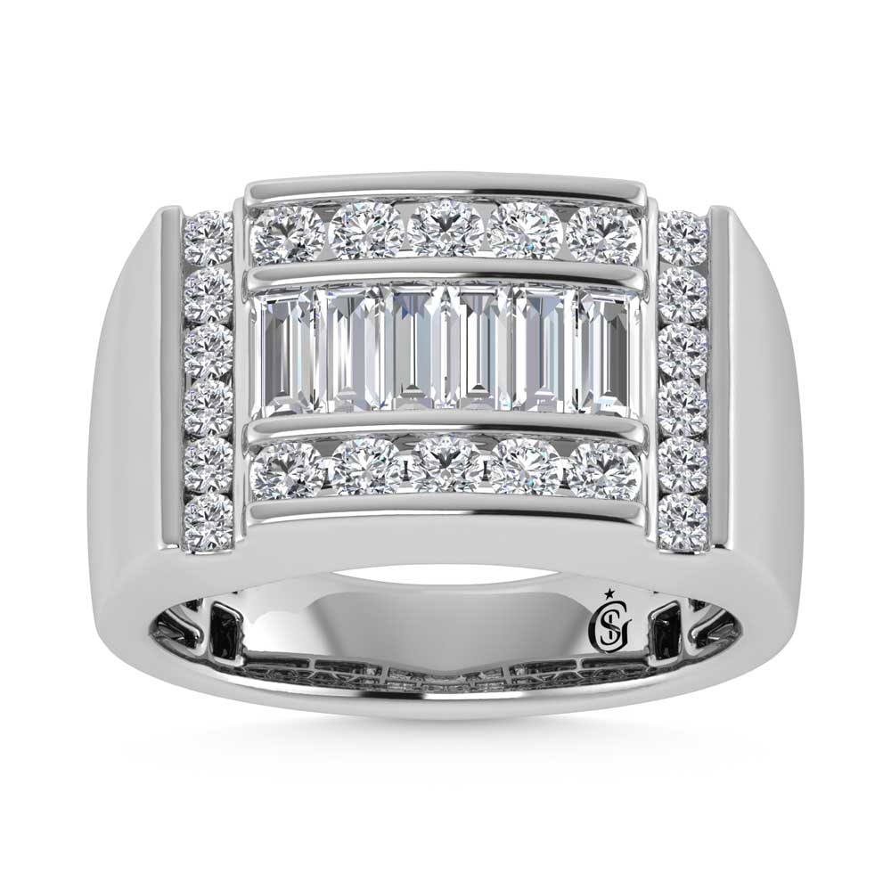 14K White Gold 1 5/8 Ct.Tw. Lab Grown Diamond Mens Ring: 14K White Gold 1 5/8 Ct.Tw. Lab Grown Diamond Mens Ring 14K White Gold 1 5/8 Ct.Tw. Lab Grown Diamond Mens Ring 14k White Gold Stone Color: D-f Stone Clarity: Vs Each ring is presented in standard siz
