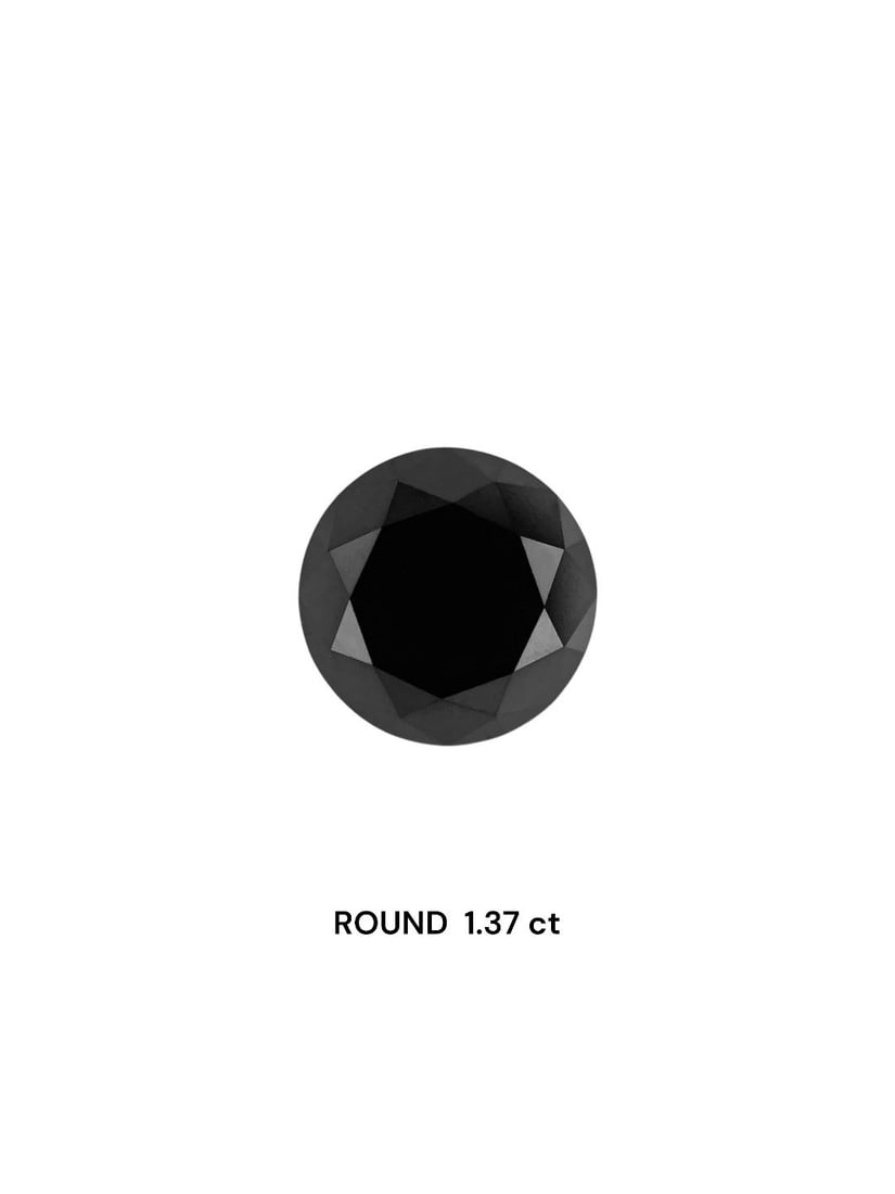 Loose Diamond - ROUND 1.37ct Black