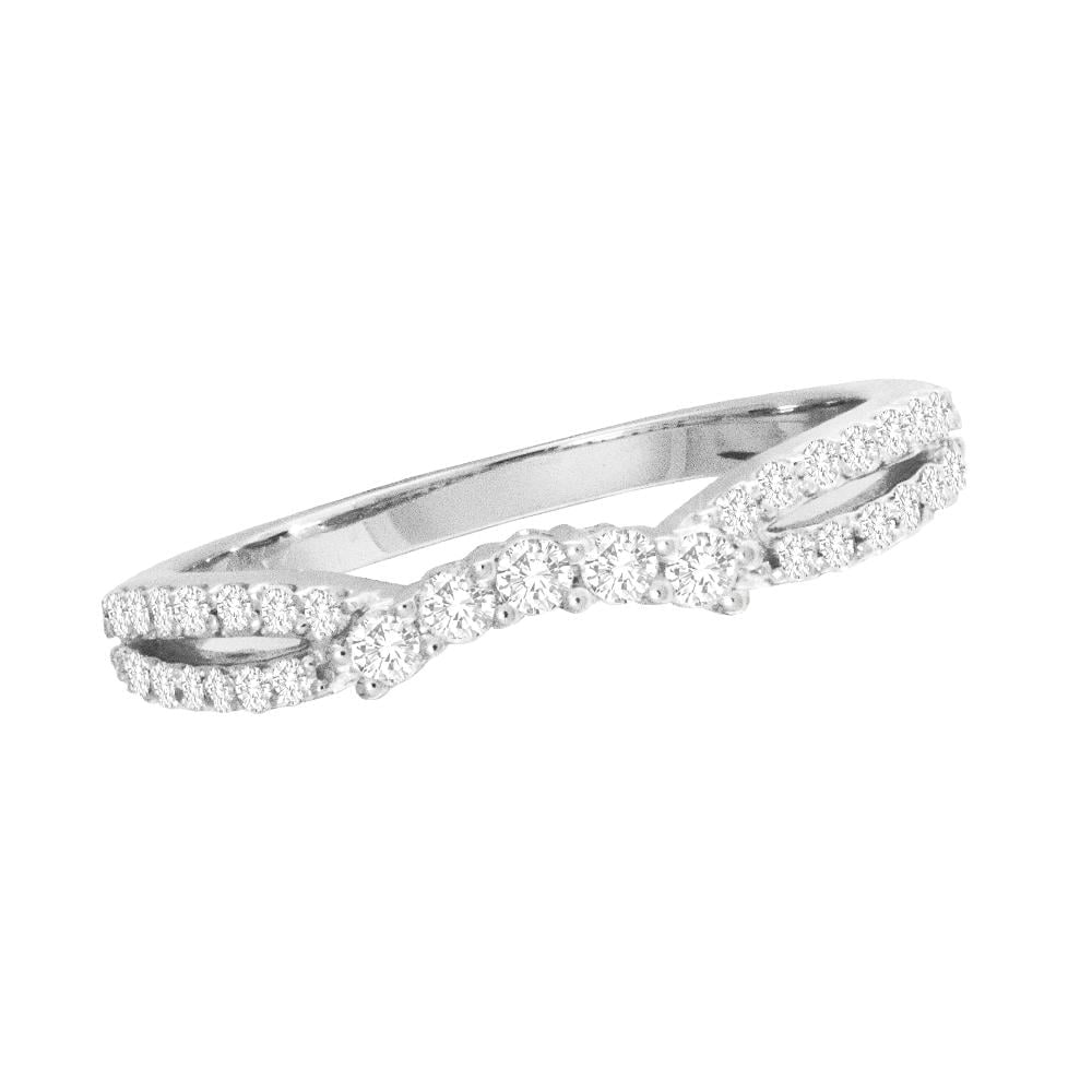14K White Gold 1/3 Ct.Tw. Diamond Band: 14K White Gold 1/3 Ct.Tw. Diamond Band This Beautiful ring Band Is Available In 14K White Gold . There Are 35 Round Diamonds With A Total Carat Weight Of 1/3Ct.Tw. Set In A Shared Prong Setting. 14k W