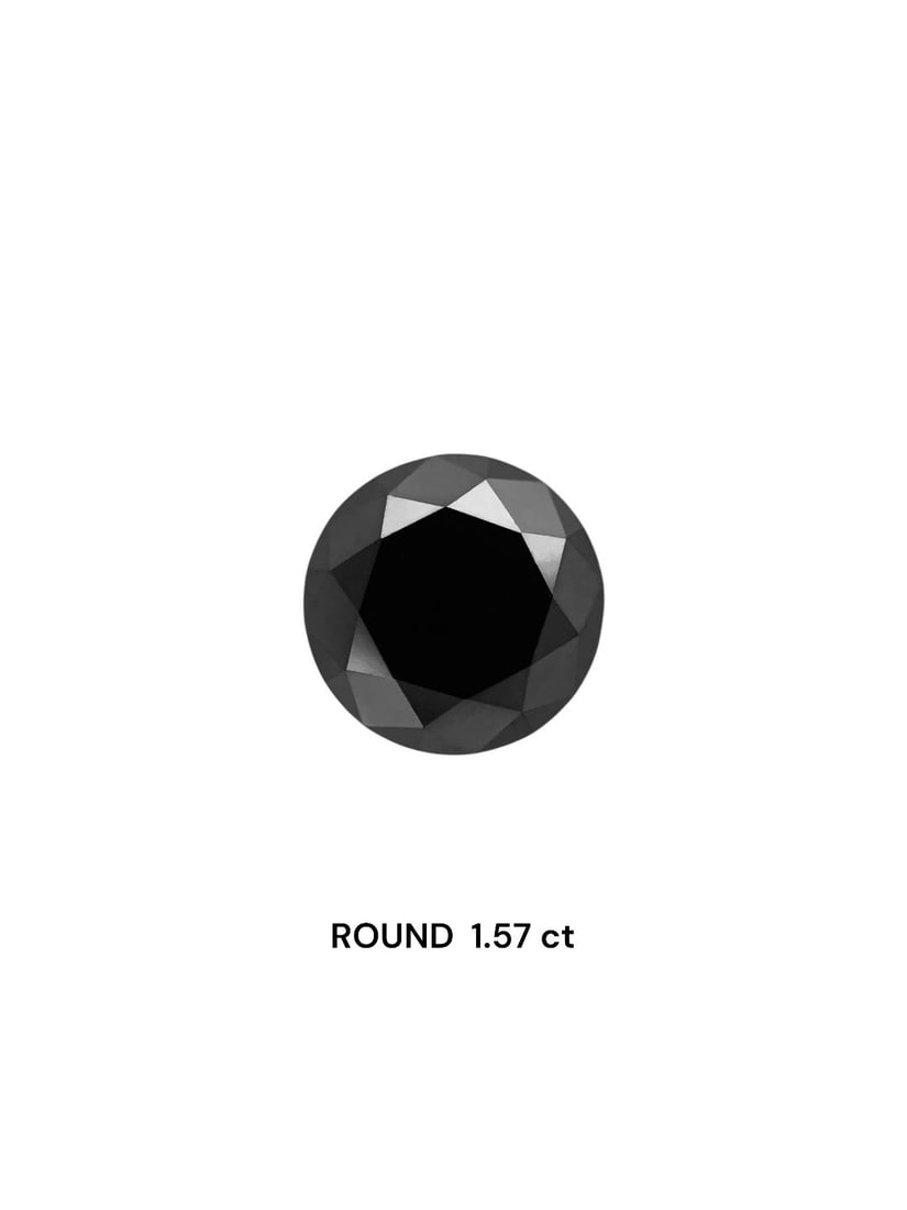 Loose Diamond - ROUND 1.57ct Black: Loose Diamond - ROUND 1.57ct Black Source: Natural Shape: ROUND Carats: 1.57 Color: Black Certification: IGI Video: