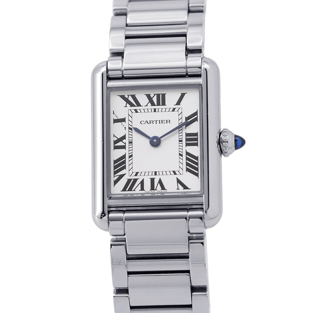 Cartier Tank Must SM Quartz Wristwatch Stainless Steel Silver Dial: Cartier Tank Must SM Quartz Wristwatch Stainless Steel Silver Dial This Cartier Tank Must SM WSTA0051 is a sophisticated women's wristwatch featuring a silver dial and a durable stainless steel case a