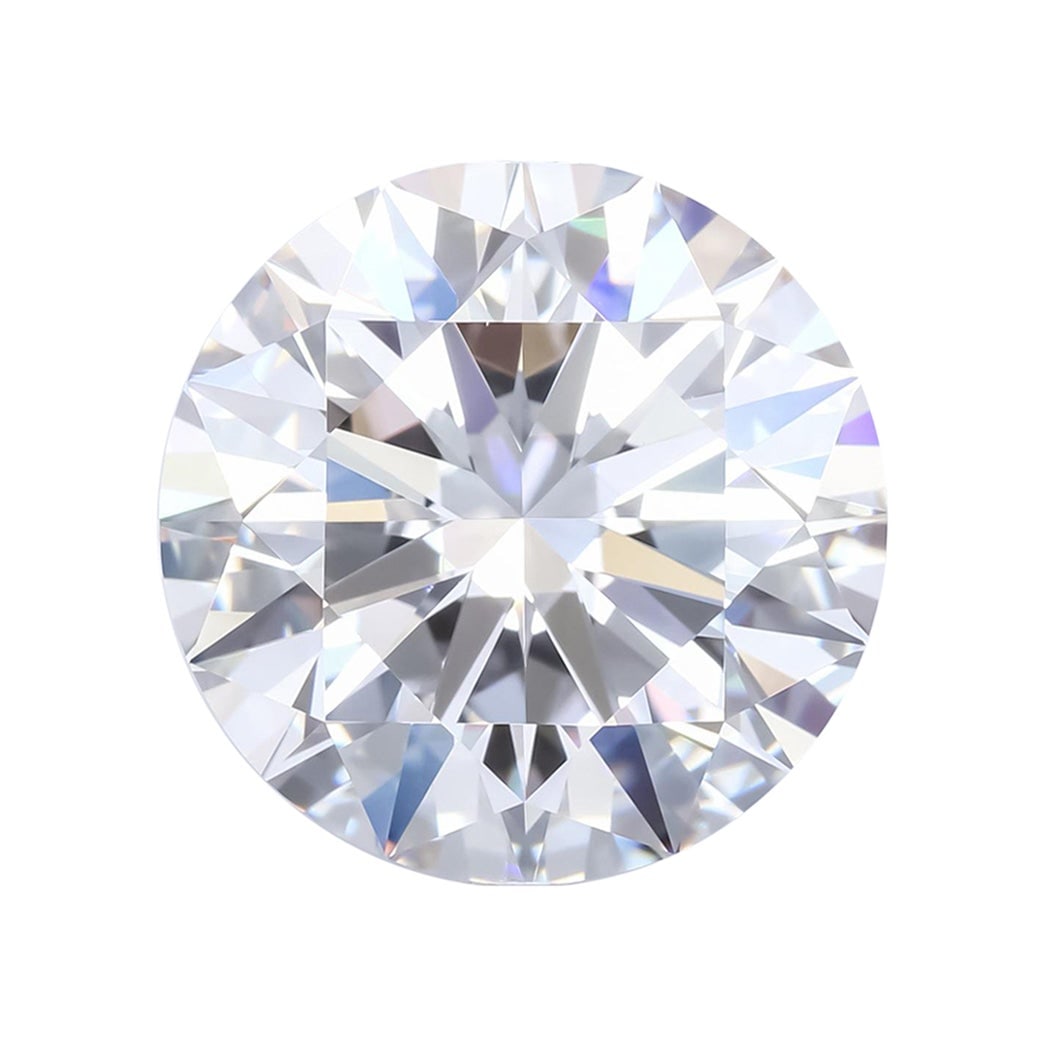 GIA Certified 6.19ct E VVS2 Round Diamond: GIA Certified 6.19ct E VVS2 Round Diamond GIA Certified 6.19ct E VVS2 Round Diamond Presenting a stunning GIA certified loose round brilliant diamond, weighing 6.19 ct. This diamond features an E colo