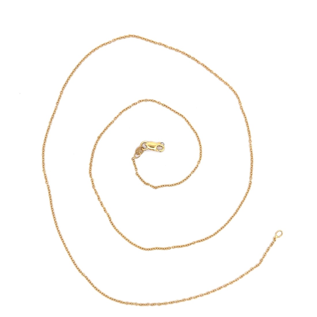 Le Vian Cable Link Necklace 14k Yellow Gold 18in Lobster Clasp: Le Vian Cable Link Necklace 14k Yellow Gold 18in Lobster Clasp LeVian cable link chain necklace crafted in solid 14k yellow gold with a lobster claw clasp. This pre-owned women's necklace has no stone
