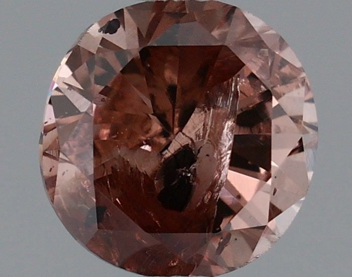 Loose Diamond - ROUND 0.59ct Fancy Deep Brown Pink