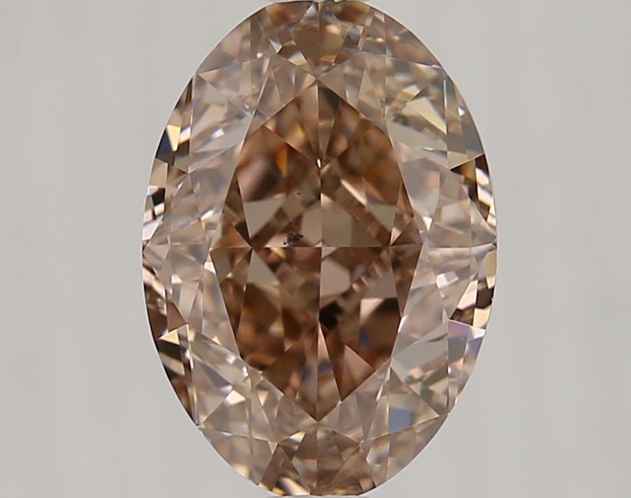 Loose Diamond - OVAL 1.72ct Fancy Orange Brown SI1