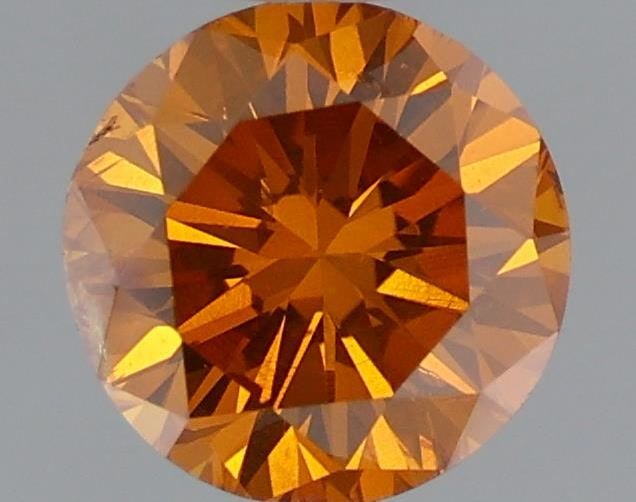Loose Diamond - ROUND 0.41ct Fancy Deep Yellowish Orange