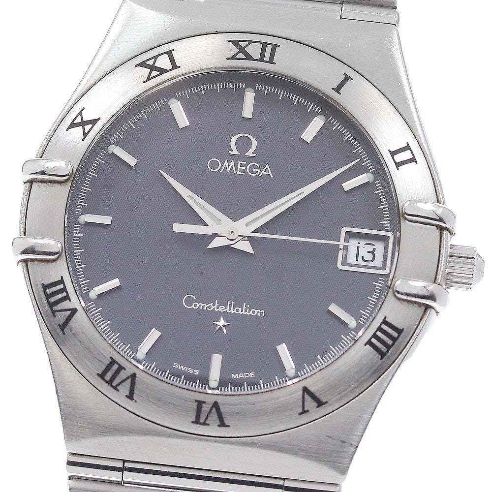 Omega Constellation 1512.40 Quartz Date Men's Stainless Steel Watch: Omega Constellation 1512.40 Quartz Date Men's Stainless Steel Watch This OMEGA Constellation Date Quartz men's wristwatch features a stainless steel case and bracelet with a gray dial. The watch is po