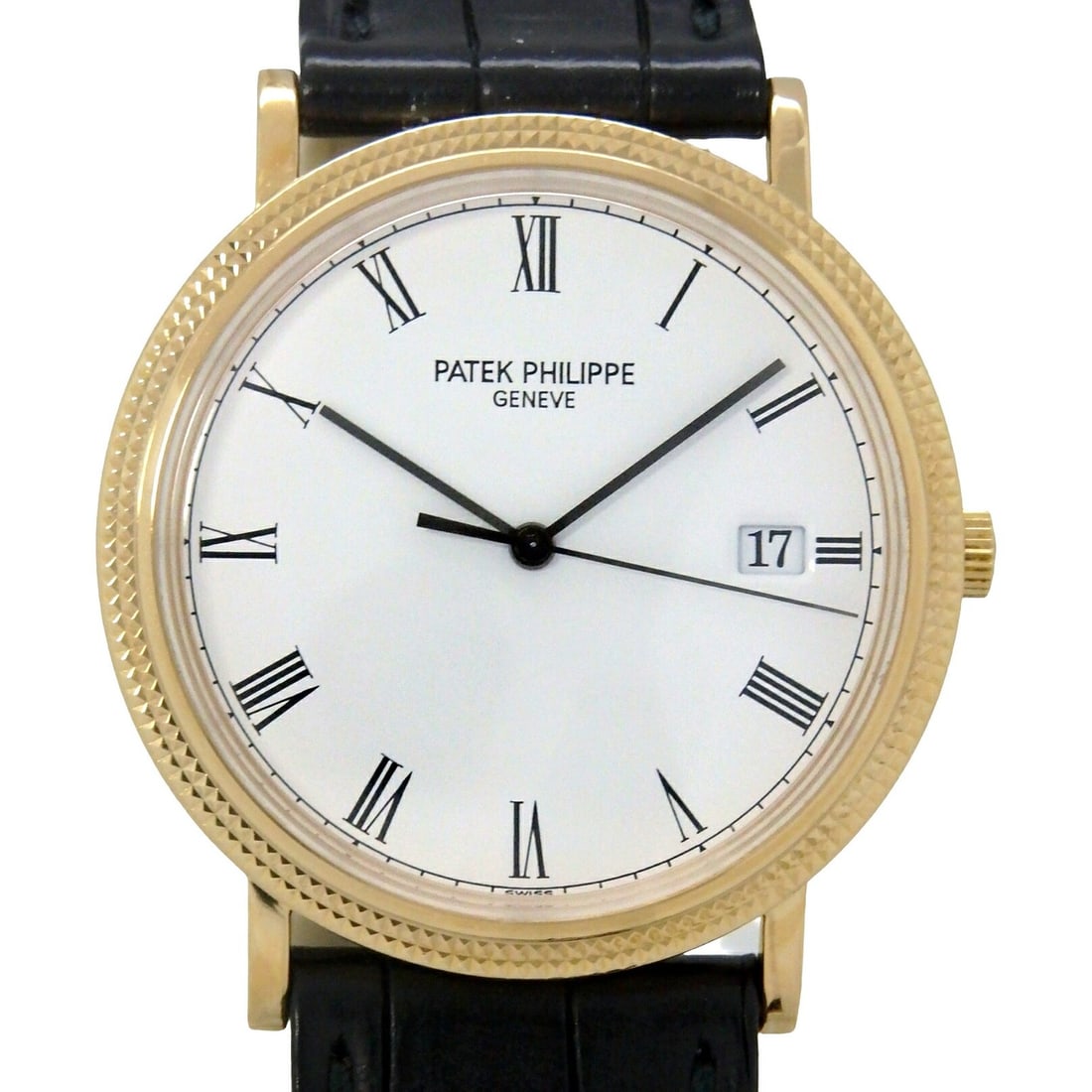 Mens K18YG Wristwatch Patek Philippe Calatrava 3944J-001: Mens K18YG Wristwatch Patek Philippe Calatrava 3944J-001 Patek Philippe Calatrava men's wristwatch, model 3944J-001, crafted in K18 yellow gold. This pre-owned watch originates from Switzerland and re
