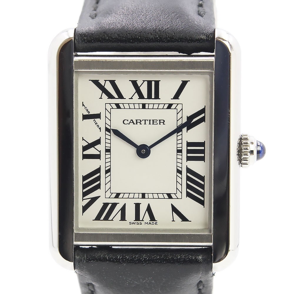 Cartier Tank Solo Quartz Ladies Stainless Steel Wristwatch: Cartier Tank Solo Quartz Ladies Stainless Steel Wristwatch This Cartier Tank Solo SM WSTA0030 wristwatch is crafted from stainless steel and features a quartz movement. Designed for women, it combines