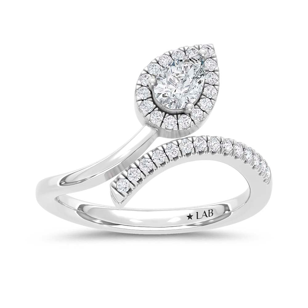 14K White Gold Lab Grown Diamond 1/2 Ct.Tw. Fashion Ring