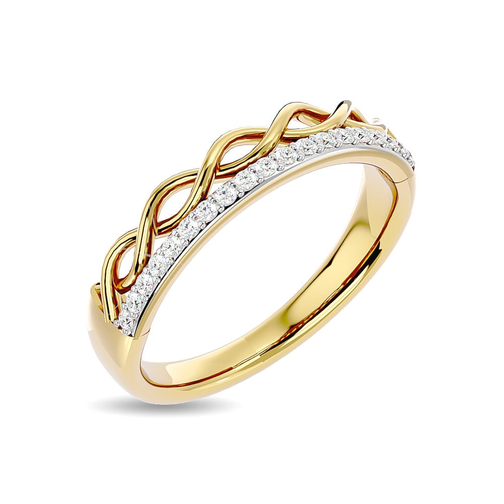 Diamond 1/8 Ct.tw Stackable Ring in 14K Yellow Gold - 2