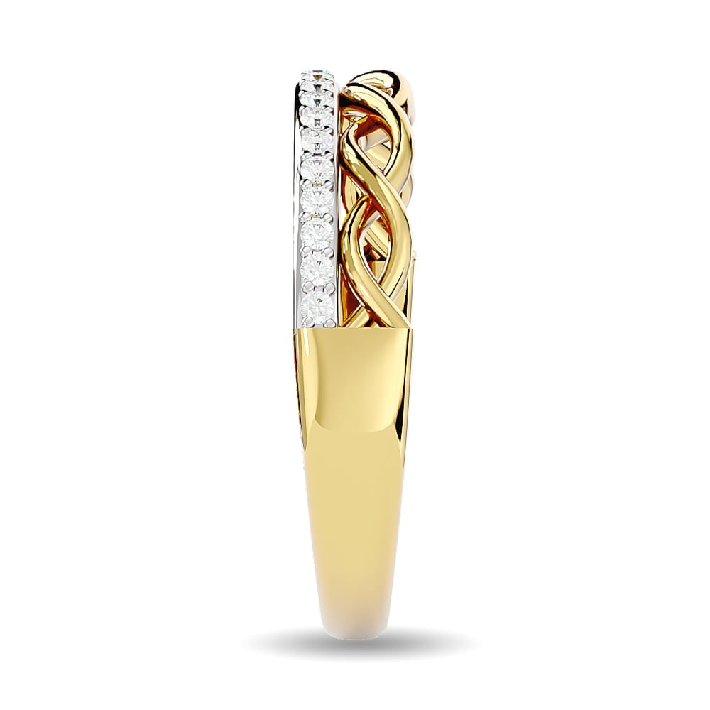 Diamond 1/8 Ct.tw Stackable Ring in 14K Yellow Gold - 3