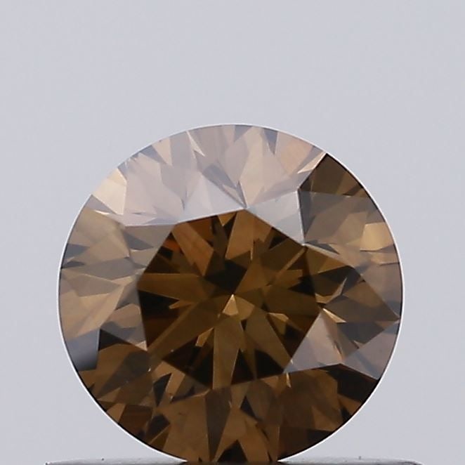 Loose Diamond - ROUND 0.57ct Fancy Brown SI1: Loose Diamond - ROUND 0.57ct Fancy Brown SI1 Source: Natural Shape: ROUND Carats: 0.57 Color: Fancy Brown Certification: NONE Video: