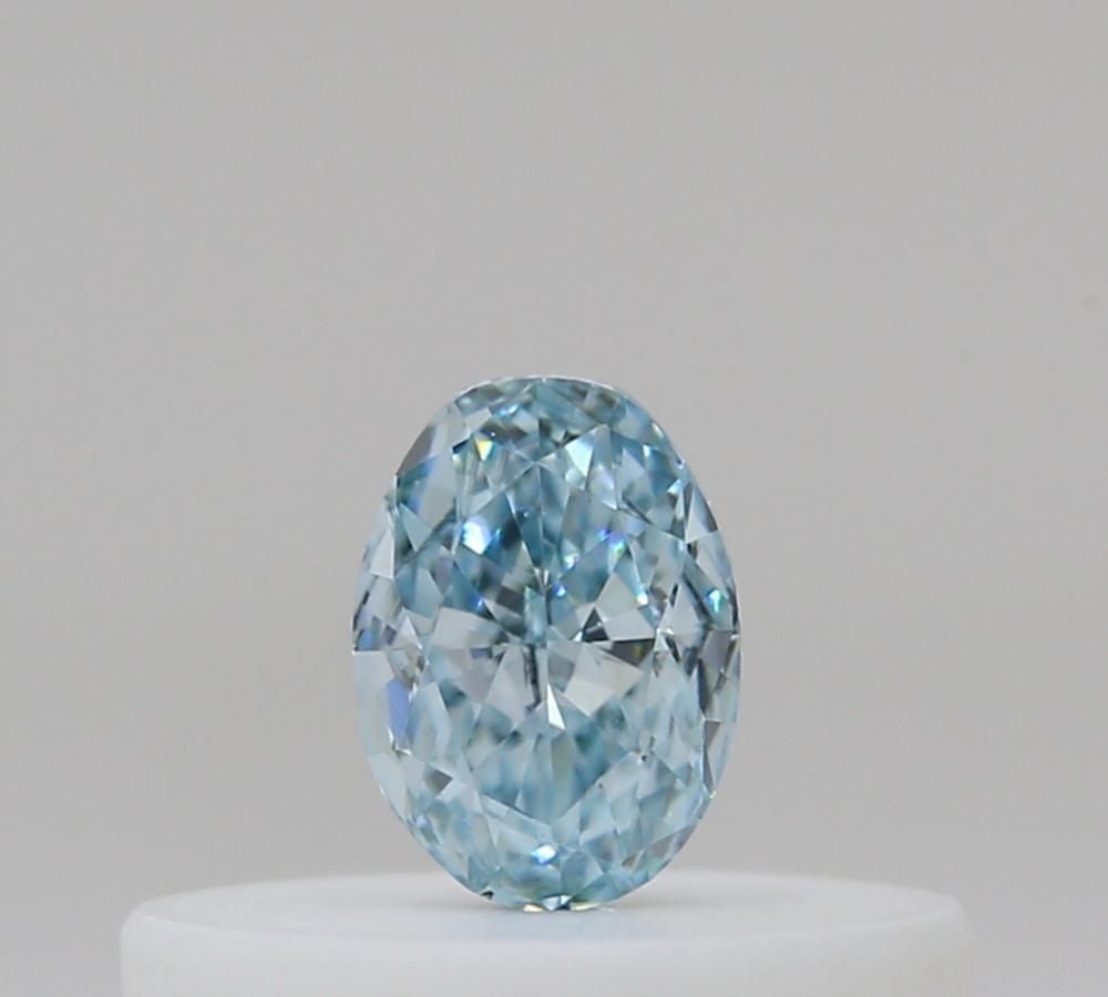 Loose Diamond - OVAL 0.14ct Fancy Intense Green Blue