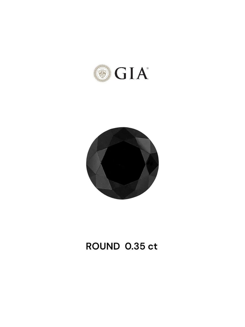 Loose Diamond - ROUND 0.35ct Fancy Black VVS2