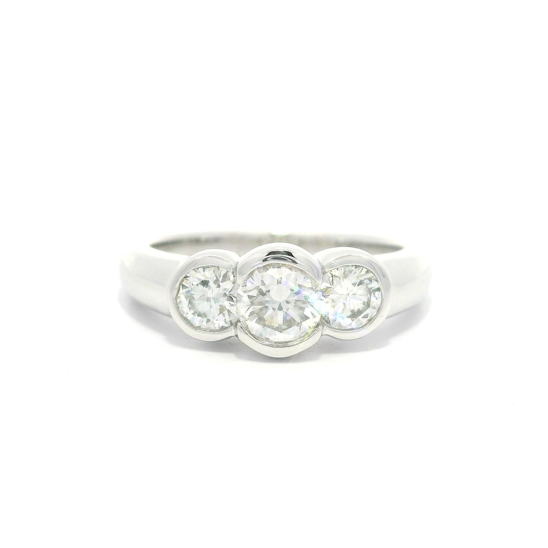 Classic 3 Stone 14k White Gold Diamond Engagement Ring 1.0ct (1 of 12)