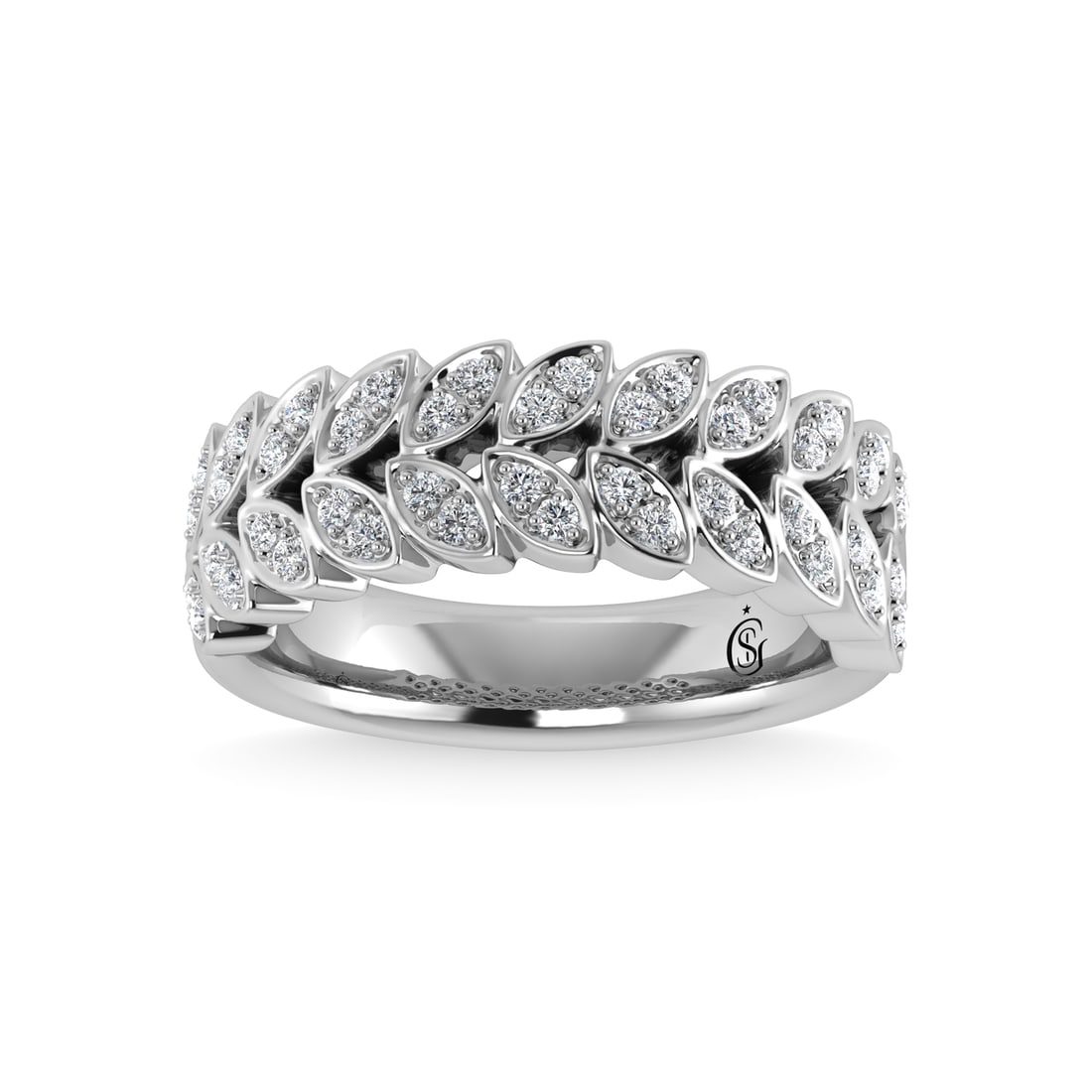 14K White Gold Diamond 3/8 Ct.Tw. Fashion Ring