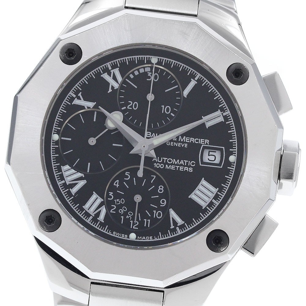 Baume Mercier Riviera 65541 mens chronograph date wristwatch
