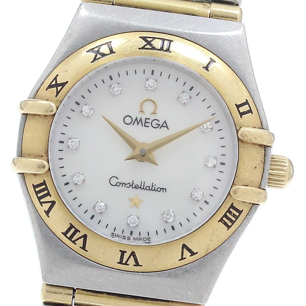 OMEGA Constellation 1262.75 Womens Quartz Wristwatch 12 Diamond: OMEGA Constellation 1262.75 Womens Quartz Wristwatch 12 Diamond Pre-owned OMEGA Constellation women's wristwatch with a quartz movement and a 12-diamond design. This watch is made in Switzerland and r