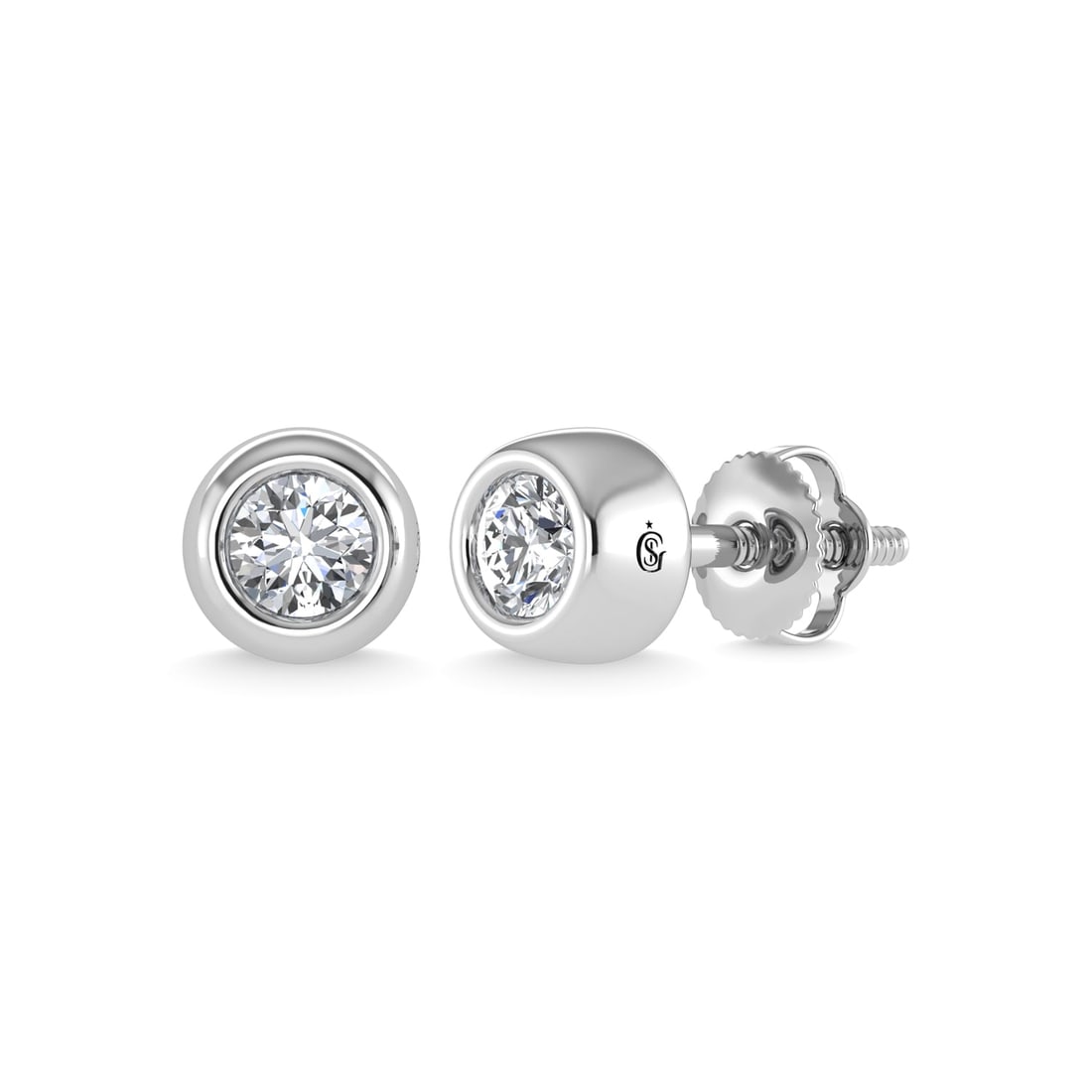 14K White Gold Diamond 1/3 Ct.Tw. Stud Earrings