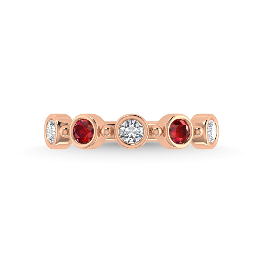 14K Rose Gold Diamond 5/8 Ct.Tw. Stackable Band - 2
