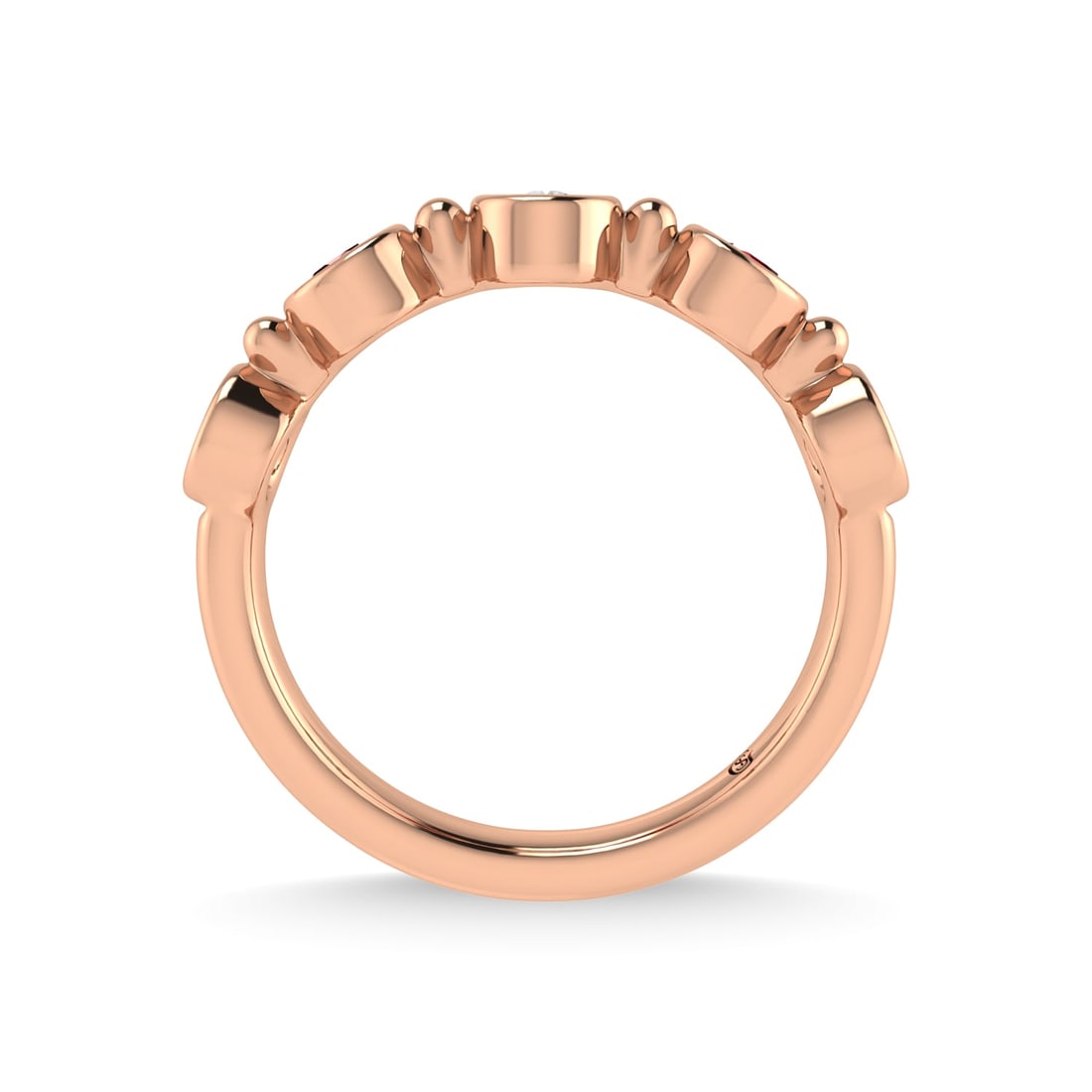 14K Rose Gold Diamond 5/8 Ct.Tw. Stackable Band - 4